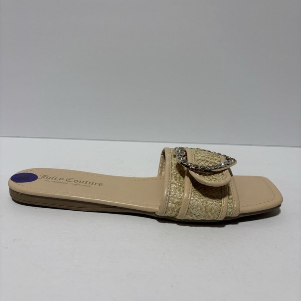 Juicy Couture Women’s Zapphire Heart Buckle Slide Sandals, Size 8.5 M